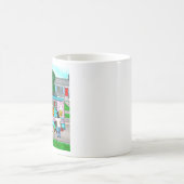 暑い夏の日 |お洒落イラストレーション コーヒーマグカップ (中央)