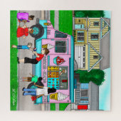 暑い夏の日 |お洒落イラストレーション ジグソーパズル (横)