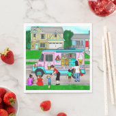 暑い夏の日 |お洒落イラストレーション スタンダードランチョンナプキン (インサイチュ)