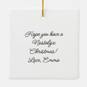 暑い夏の日 |お洒落イラストレーション セラミックオーナメント (裏面)