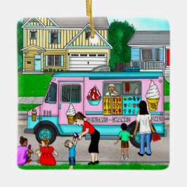 暑い夏の日 |お洒落イラストレーション セラミックオーナメント