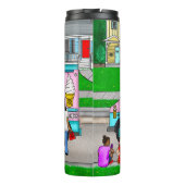 暑い夏の日 |お洒落イラストレーション タンブラー (裏面)