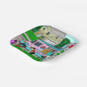 暑い夏の日 |お洒落イラストレーション ペーパープレート (傾斜あり)