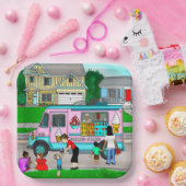 暑い夏の日 |お洒落イラストレーション ペーパープレート (パーティー)