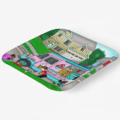 暑い夏の日 |お洒落イラストレーション ペーパープレート (傾斜あり)