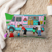 暑い夏の日 |お洒落イラストレーション ランバークッション (ブランケット)