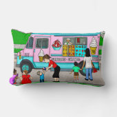 暑い夏の日 |お洒落イラストレーション ランバークッション (正面)