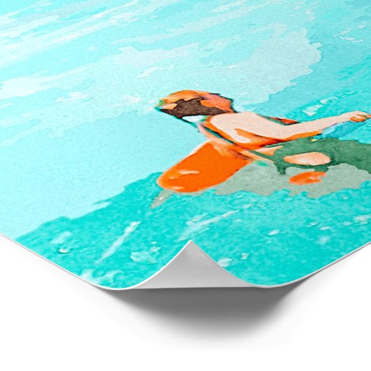 暑い夏の日 ポスター (角)