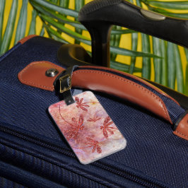 暑い夏の空の上の銅トンボ ラゲッジタグ