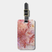 暑い夏の空の上の銅トンボ ラゲッジタグ (正面縦)