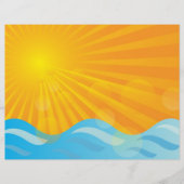 暑い夏の背景 チラシ (正面)