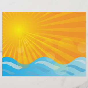 暑い夏の背景 チラシ