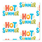 暑い夏 – 暑い夏の季節スタンプ 壁紙 (正面)