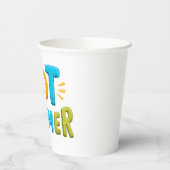 暑い夏 – 暑い夏の季節スタンプ 紙コップ (左)