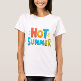 暑い夏 – 暑い夏の季節スタンプ Tシャツ