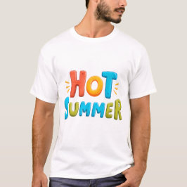 暑い夏 – 暑い夏の季節スタンプ Tシャツ