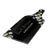 暑い家族の名前を黒に切る カッティングボード (角)