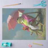 暑い日お洒落にデコップサマーカエル 薄葉紙 (クラフト)