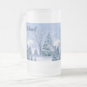 暑い日に冷たいビールマグチャンネルを作る フロストグラスビールジョッキ (正面左)