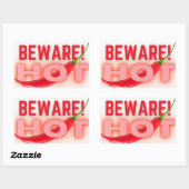 暑い気がする 長方形シール (シート)