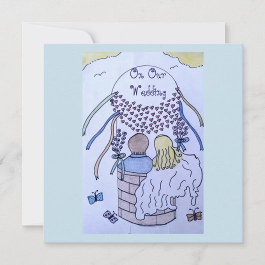 暑い空遠くに気球で日付を保存する セーブザデート (正面)