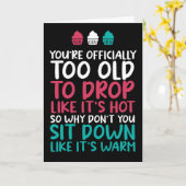 暑い誕生日のように落ちるには年が取り過ぎおもしろいる カード (黄色い花)