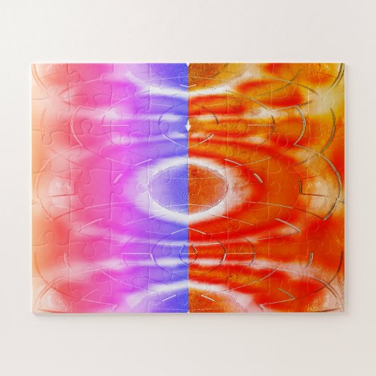 暑くて寒い天気アート ジグソーパズル (横)