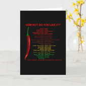 暑さはどれくらい好き？スコビルスケール熱単位 カード (黄色い花)