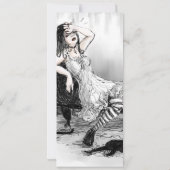 暑すぎて衣服・ブラック 招待状 (裏面)