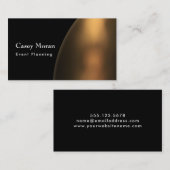 暖かいぼやけられた軽い写真上の無地ので黒いカーブ 名刺 (正面/裏面)