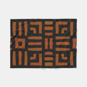 暖かいアフリカの幾何学的な部族デザイン フリースブランケット (正面(横))