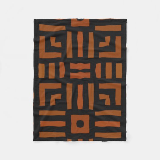 暖かいアフリカの幾何学的な部族デザイン フリースブランケット (正面)