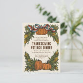暖かいアメリカーナの収穫感謝祭 シーズンポストカード (スタンド正面)