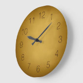 暖かいアース・カラーの金ゴールドの黄色黄土色の豊富な赤茶色 ラージ壁時計 (傾斜)