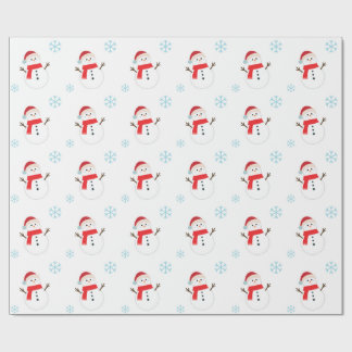 暖かいインテリアに最適なクリスマスツリーの雪だるまソックス ラッピングペーパー