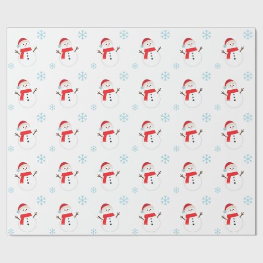 暖かいインテリアに最適なクリスマスツリーの雪だるまソックス ラッピングペーパー (フラット)