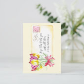 暖かいイースター賛美のチューリップ |はがき ポストカード (スタンド正面)