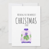 暖かいウィズクリスマスセーター シーズンカード (裏面)