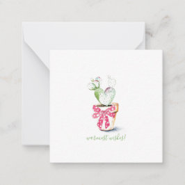 暖かいウィッシュズカクティミニクリスマス ノートカード