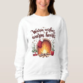 暖かいウィッシュズ暖かいハートクリスマスビュー スウェットシャツ (正面)