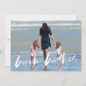 暖かいウィッシュビーチファミリーフォトクリスマスカード シーズンカード (正面)