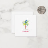 暖かいウィッシュミニクリスマスパームツリー ノートカード (正面/裏面インサイチュ)
