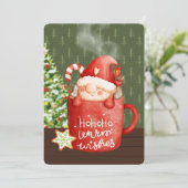 暖かいウィッシュ格言クリスマスマグウォーター色 シーズンカード (スタンド正面)