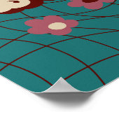 暖かいウィーズエレガントヴィンテージクリスマスウィムシー ポスター (角)