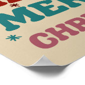 暖かいウィーズエレガントヴィンテージクリスマスウィムシー ポスター (角)