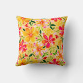 暖かいウェンディ水カラーフローラ – 黄色 クッション (裏面)