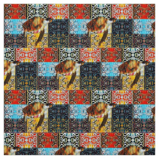 暖かいウミガメパターン ファブリック (見本)