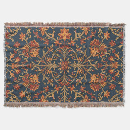 暖かいエレガントヴィンテージフローラバロック スローブランケット