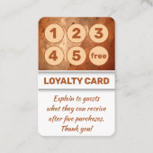 暖かいオレンジの招待デザイン地元企業 ロイヤリティカード (正面)