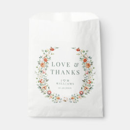 暖かいオレン結婚ジの花感謝していの好きバッグ フェイバーバッグ